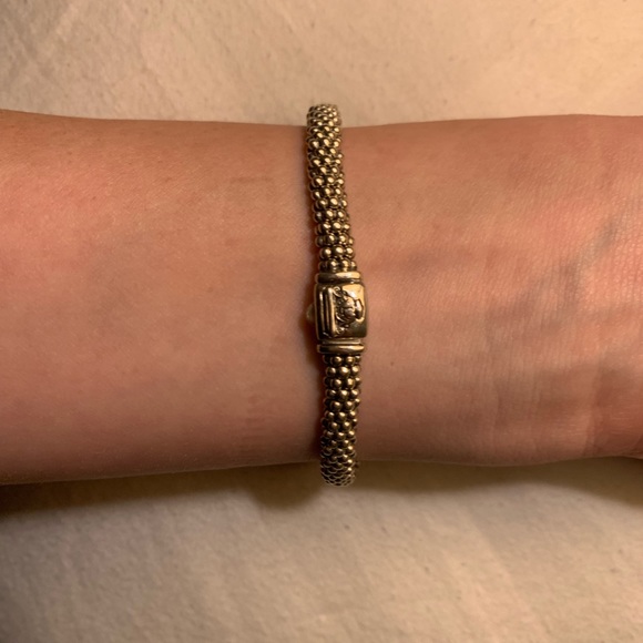 Lagos purple gemstone caviar bracelet - Picture 3 of 7